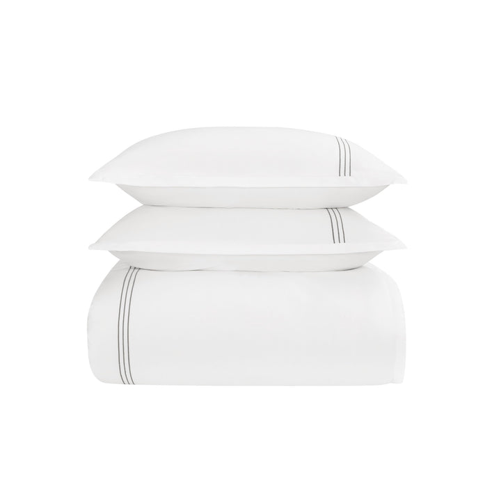 Sylph White/Gray 3 Piece Comforter Set