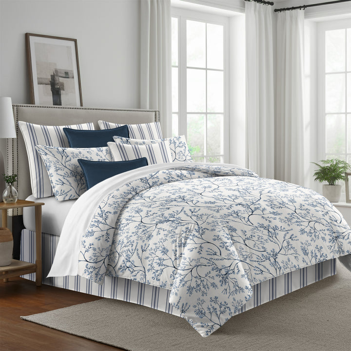 Tinsley Bluebell 8 Piece Comforter Set Comforter Sets By Colcha Linens