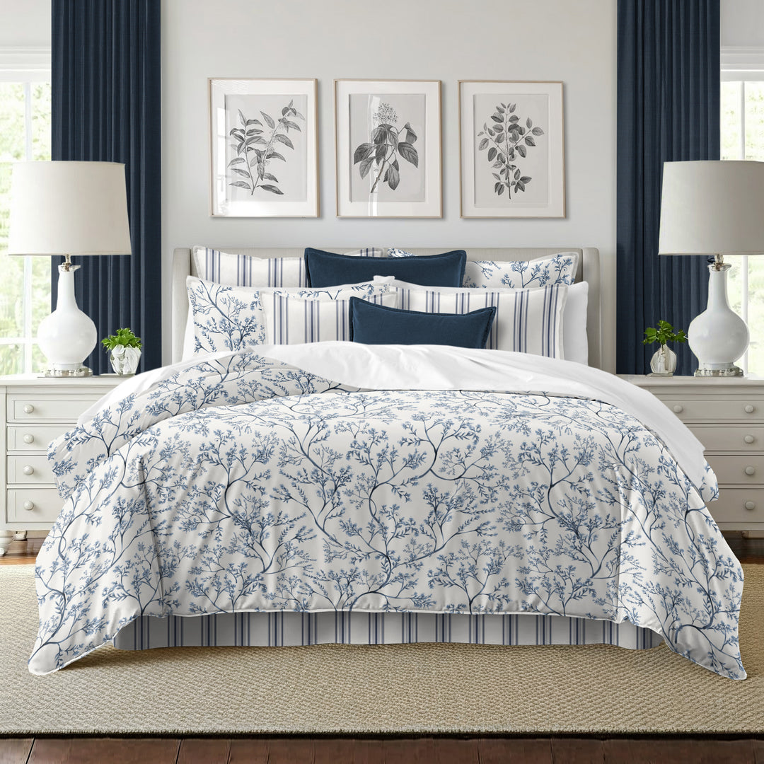 Tinsley Bluebell 8 Piece Comforter Set Comforter Sets By Colcha Linens
