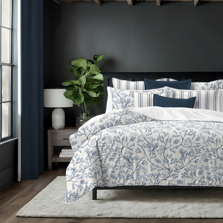Tinsley Bluebell 8 Piece Comforter Set Comforter Sets By Colcha Linens