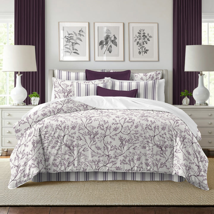 Tinsley Plum 8 Piece Duvet Cover Set Duvet Covers By Colcha Linens