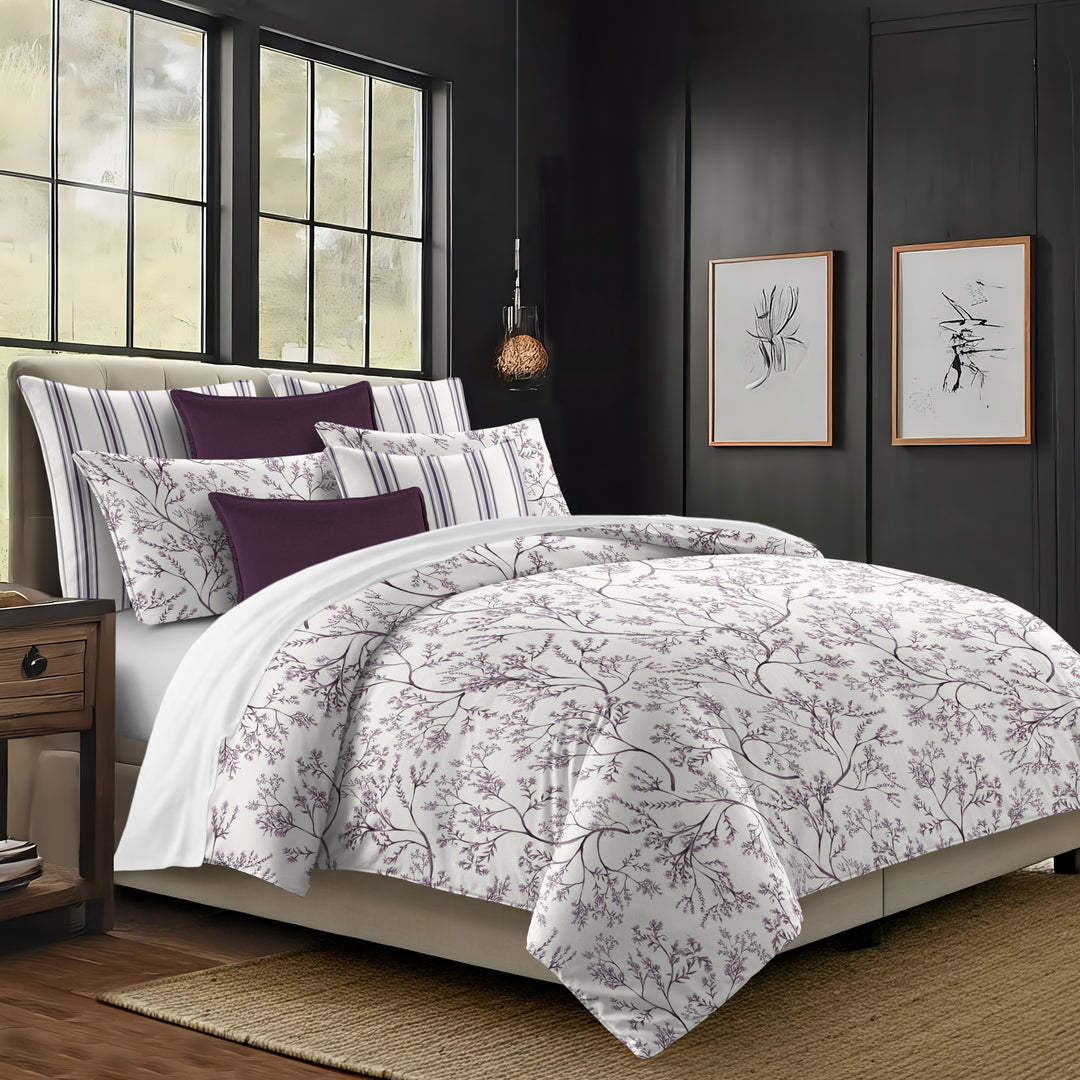 Tinsley Plum 8 Piece Duvet Cover Set Duvet Covers By Colcha Linens