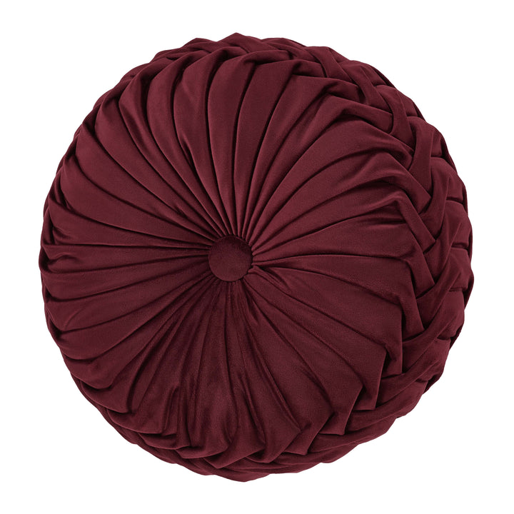 Townsend Tufted Round Decorative Throw Pillow 15" x 15" Throw Pillows By J. Queen New York