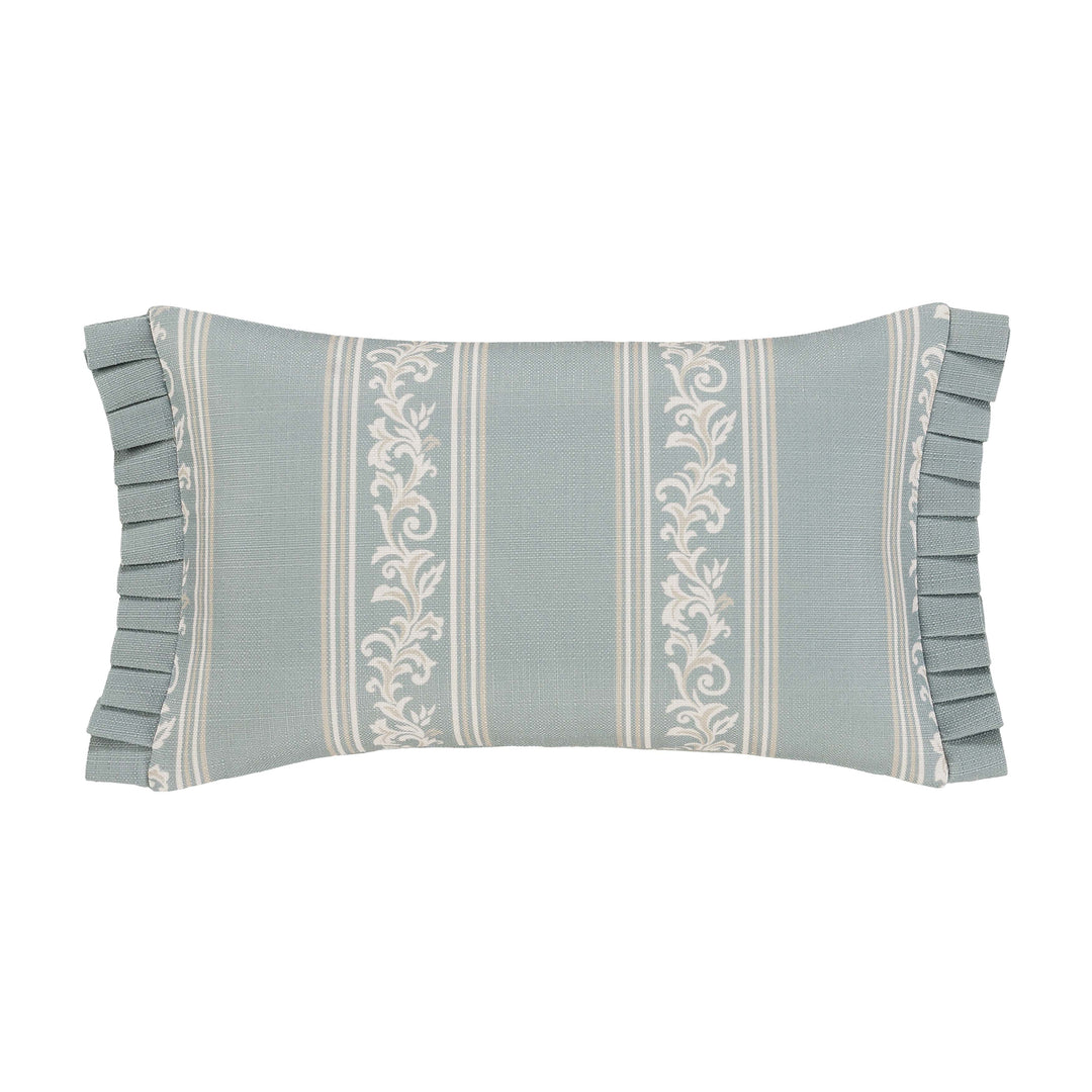 Tranquility Aqua Boudoir Decorative Throw Pillow 20" x 12" Throw Pillows By J. Queen New York