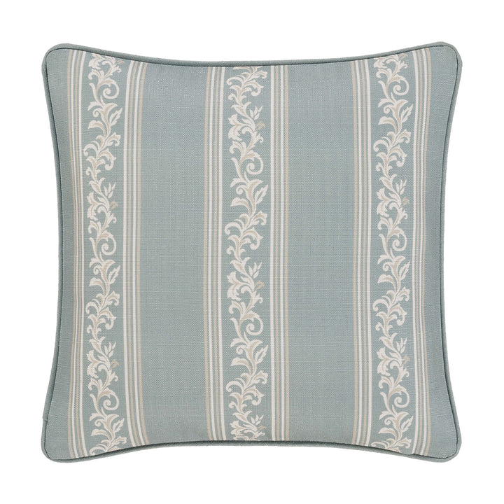 Tranquility Aqua Square Decorative Throw Pillow 20" x 20" Throw Pillows By J. Queen New York