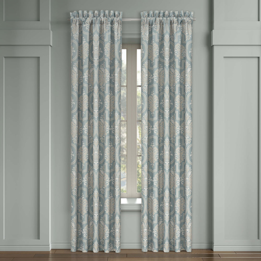 Tranquility Aqua Window Panel Pair Window Panels By J. Queen New York