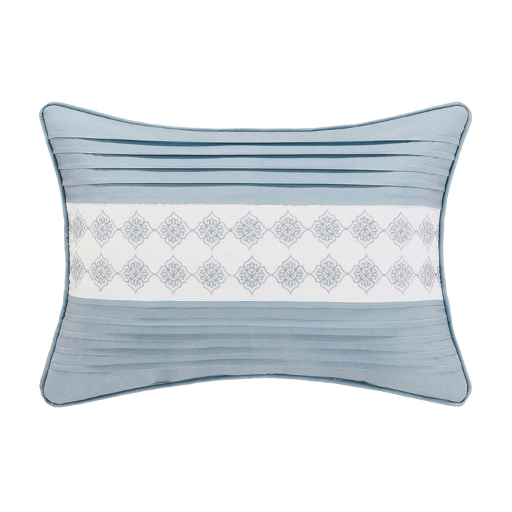 Trilogy Blue Boudoir Decorative Throw Pillow 19" x 13" Throw Pillows By J. Queen New York