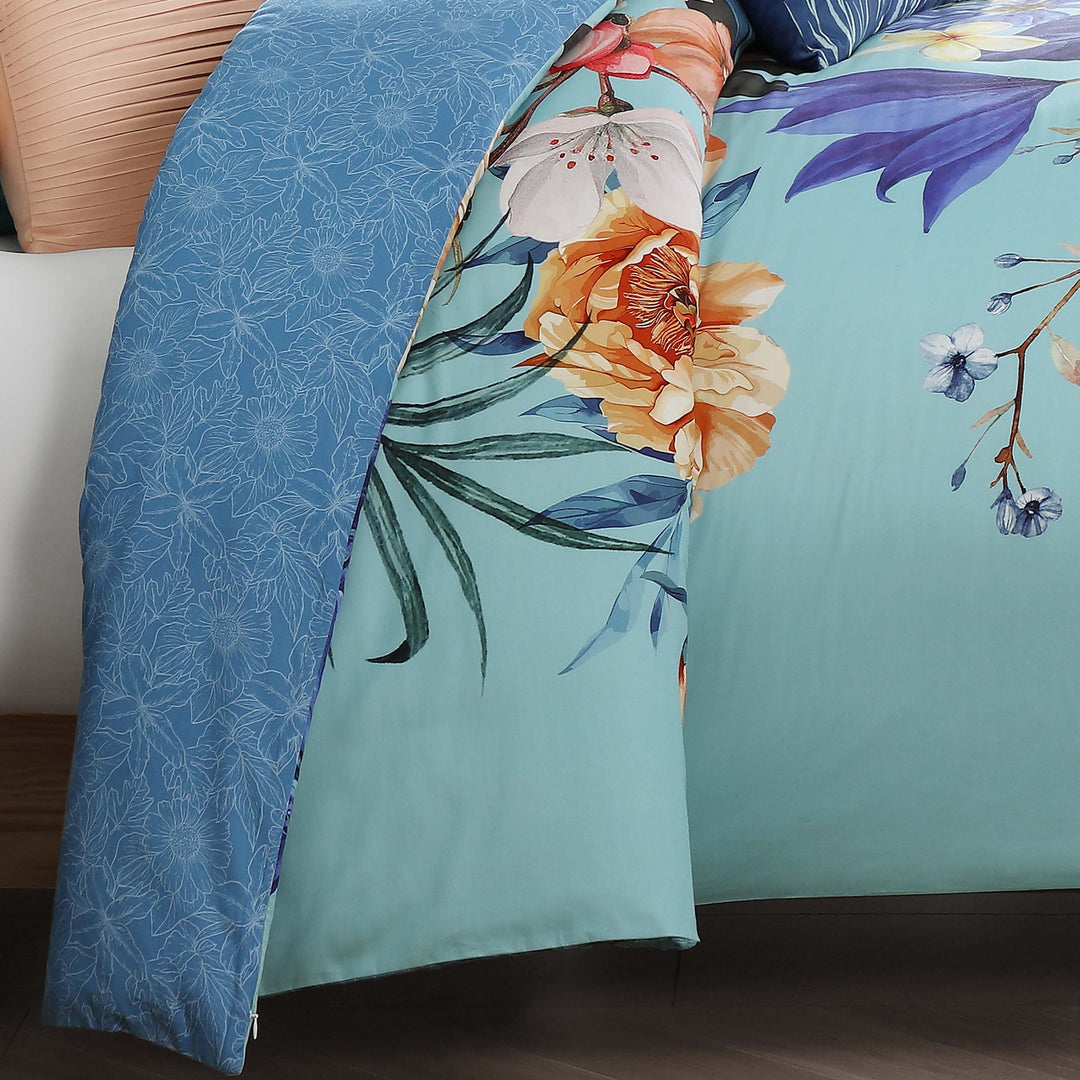 Bebejan Turquoise Reverie 5 Piece Reversible Comforter Set Comforter Sets By Bebejan®