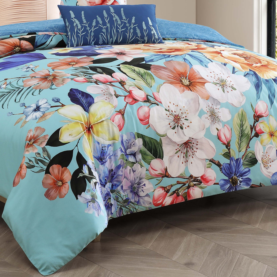 Bebejan Turquoise Reverie 5 Piece Reversible Comforter Set Comforter Sets By Bebejan®