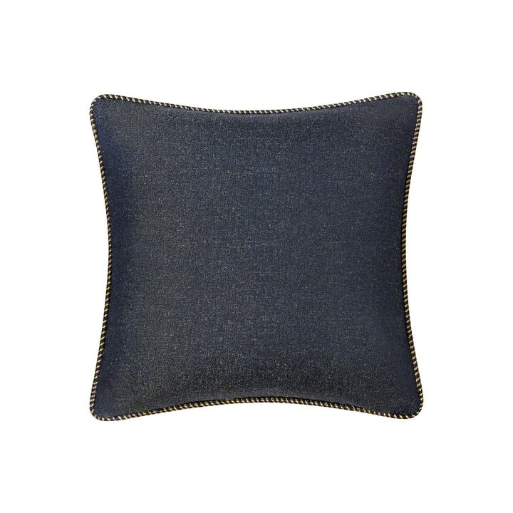 Vaughn Navy/Gold Square Decorative Throw Pillow 18" x 18"