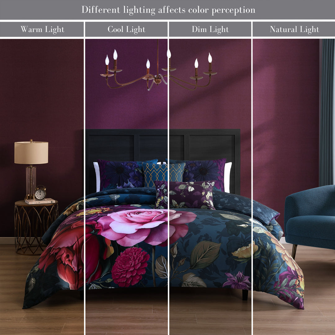 Bebejan Vibrant Flora 5 Piece Reversible Comforter Set