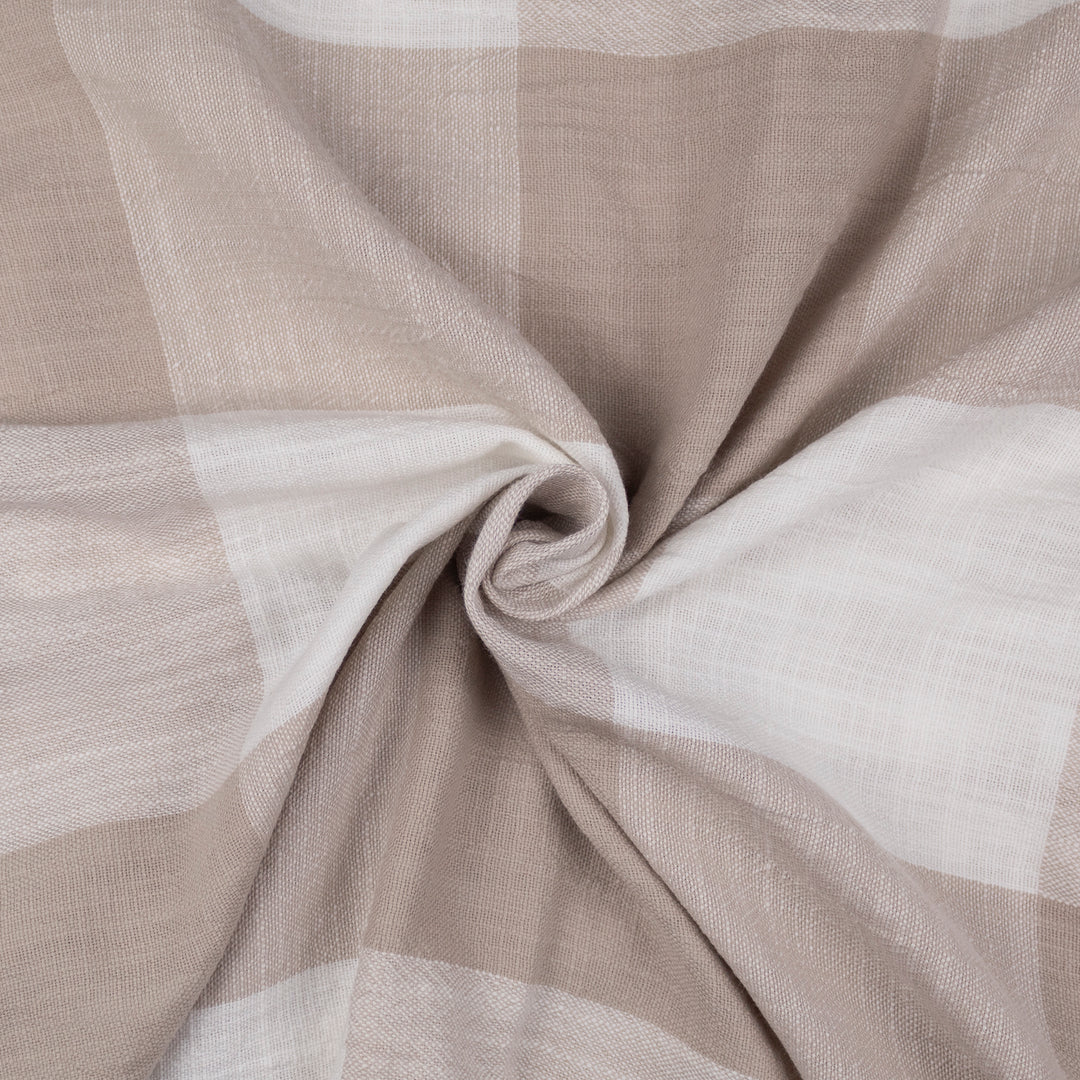 Walker Buffalo Reverse to Check Natural/Ivory 8 Piece Coverlet Set Coverlet By Colcha Linens