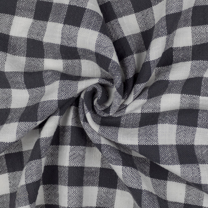 Walker Check Reverse to Stripe Iron/Ivory 8 Piece Coverlet Set Coverlet By Colcha Linens