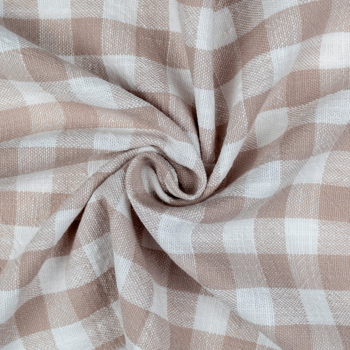 Walker Check Reverse to Stripe Natural/Ivory 8 Piece Coverlet Set Coverlet By Colcha Linens