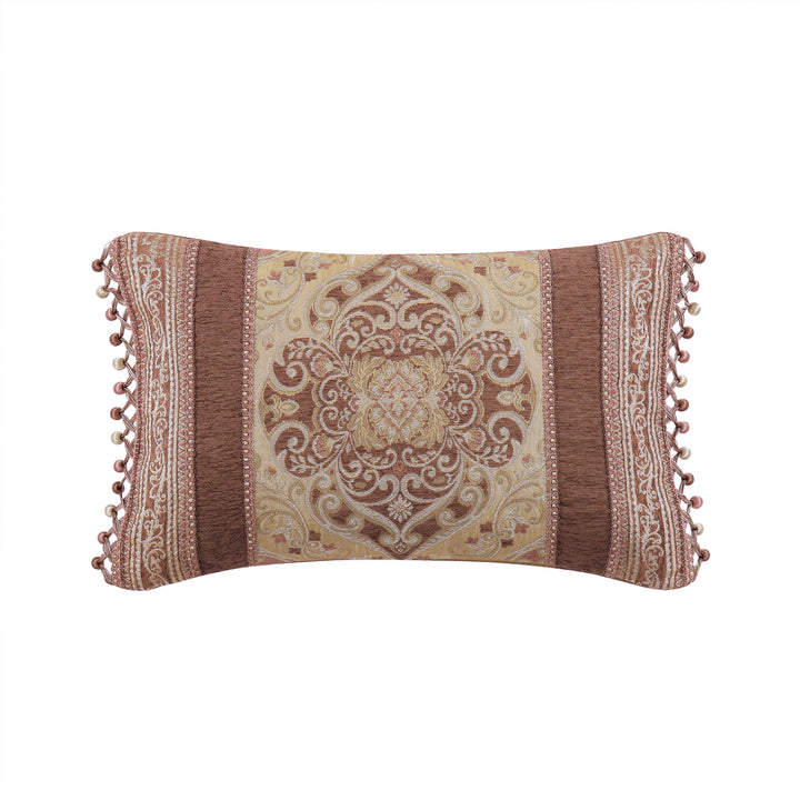 Weston Terracotta Boudoir Decorative Throw Pillow 21" x 15" Throw Pillows By J. Queen New York