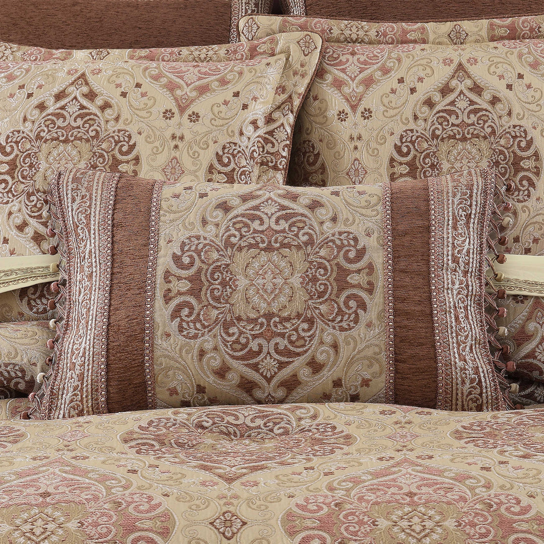 Weston Terracotta Boudoir Decorative Throw Pillow 21" x 15" Throw Pillows By J. Queen New York