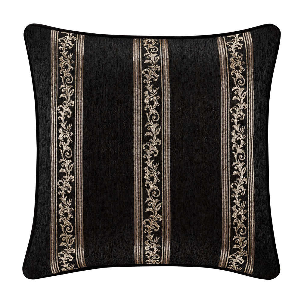 J Queen  Windham Black Euro Sham By J Queen- Final Sale Euro Shams By US Office - Latest Bedding