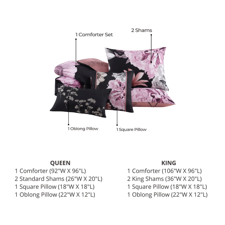 Bebejan Midnight Meadow 5 Piece Reversible Comforter Set Comforter Sets By Bebejan®