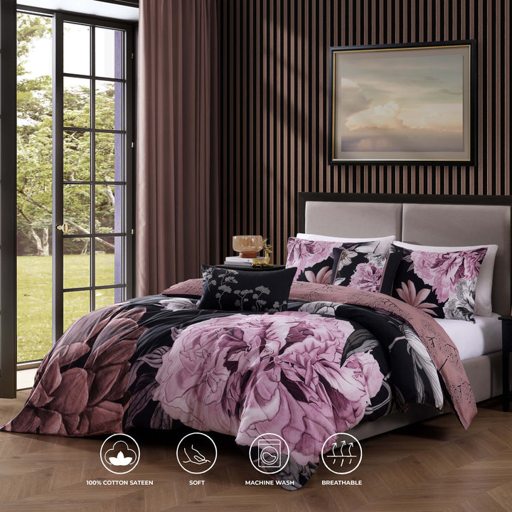 Bebejan Midnight Meadow 5 Piece Reversible Comforter Set Comforter Sets By Bebejan®