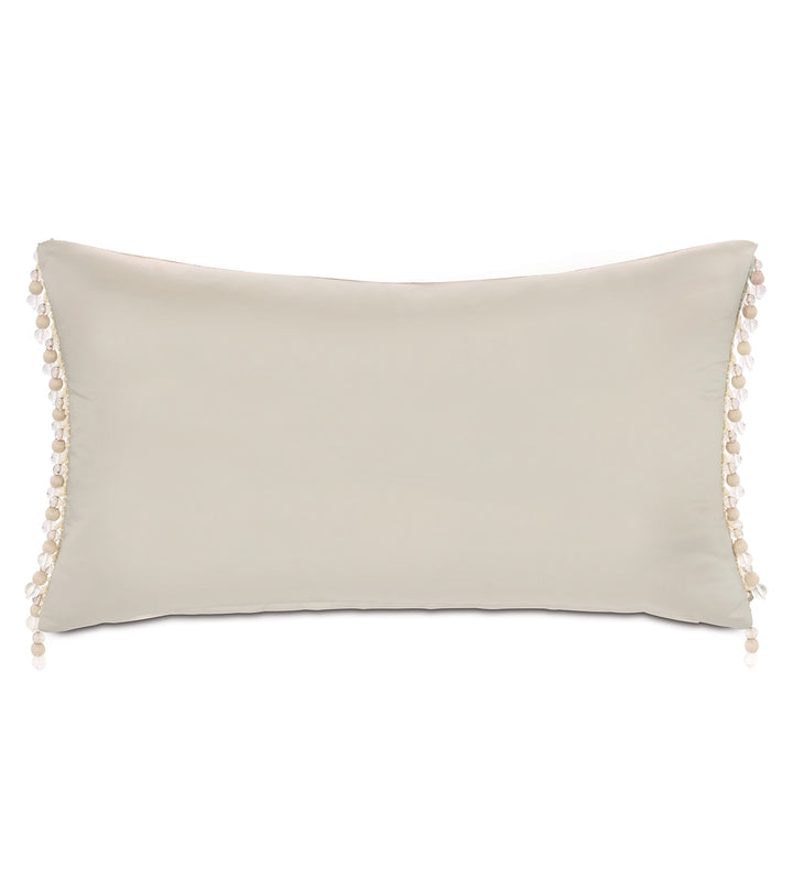 Eastern Accents Jolene Ruched Oblong Decorative Throw Pillow 26" x 15" Throw Pillows By Eastern Accents
