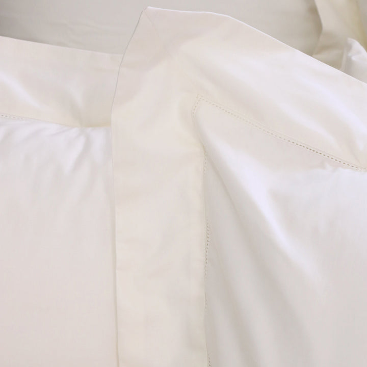 Classico Hemstitch Cotton Sateen Duvet Cover Set Duvet Covers By Pom Pom at Home