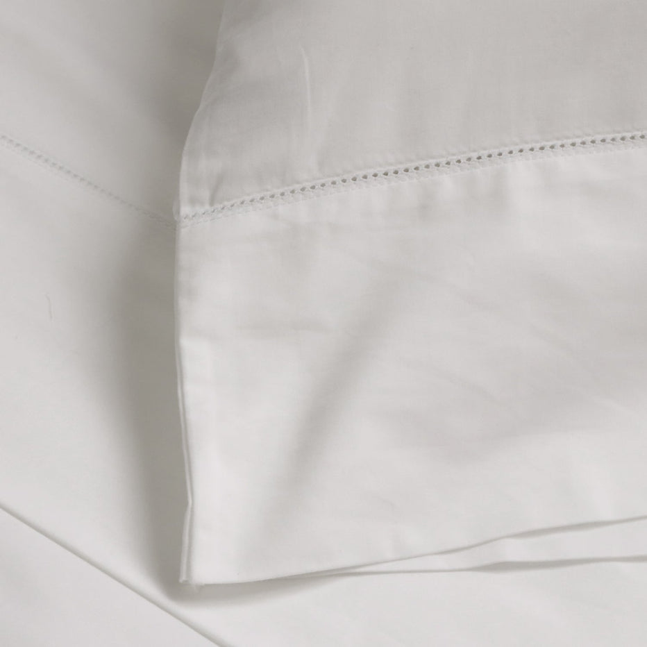 Classico Hemstitch Cotton Sateen Pillowcase Set Pillowcase By Pom Pom at Home