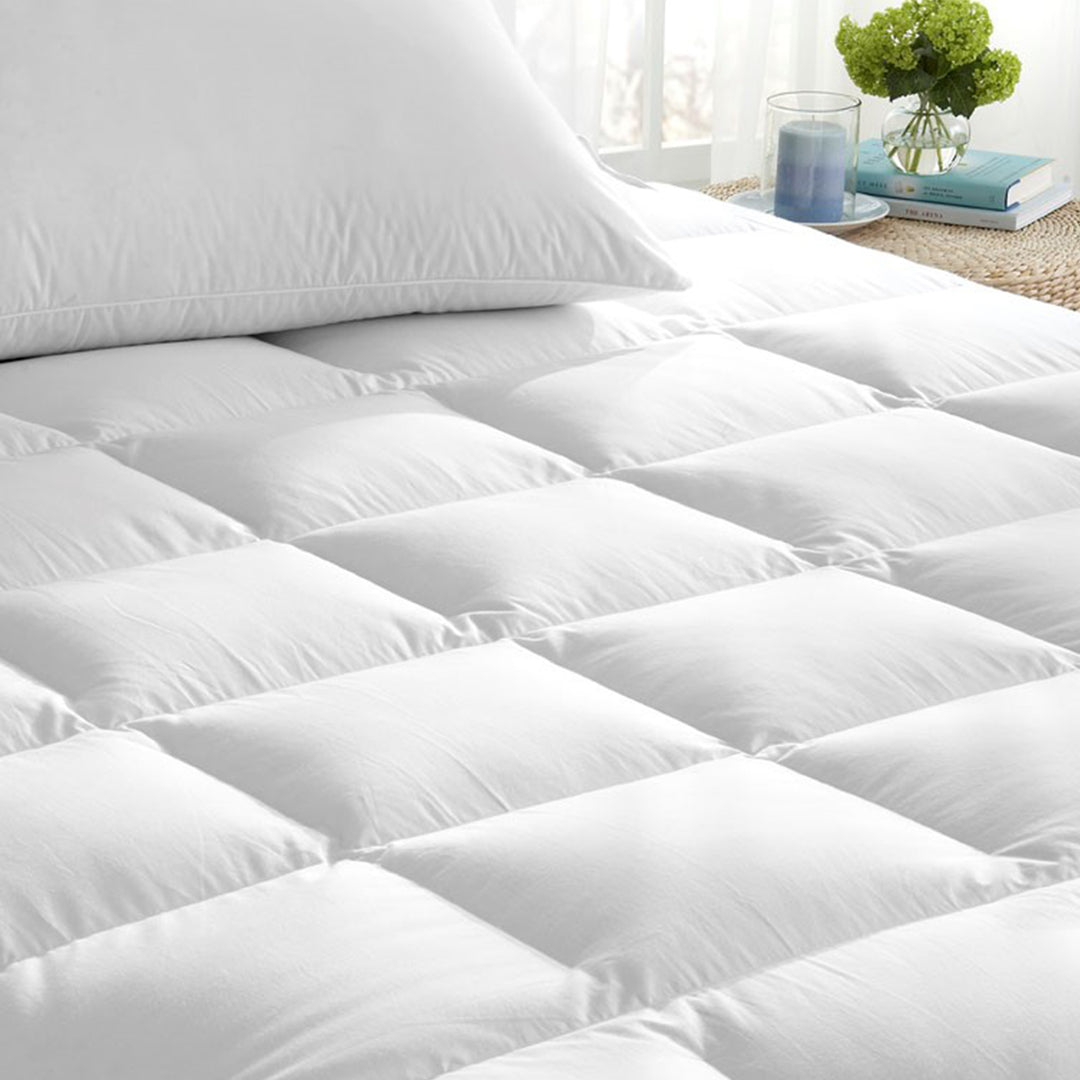600+ Hypoallergenic White Goose Down Mattress Pad Mattress Pad By Downright