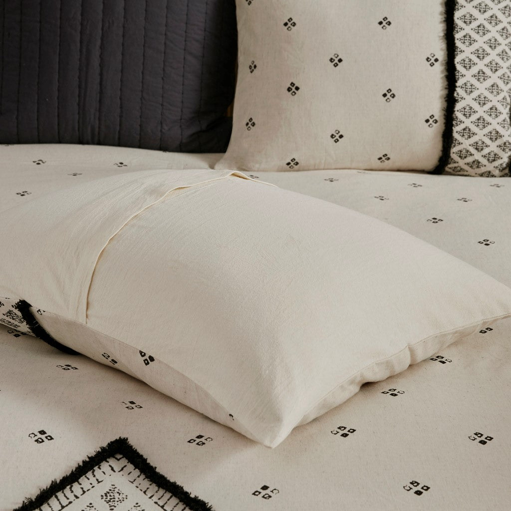 Marta 3 Piece Cotton and Flax Linen Blend Comforter Set Comforter Sets By JLA HOME/Olliix (E & E Co., Ltd)