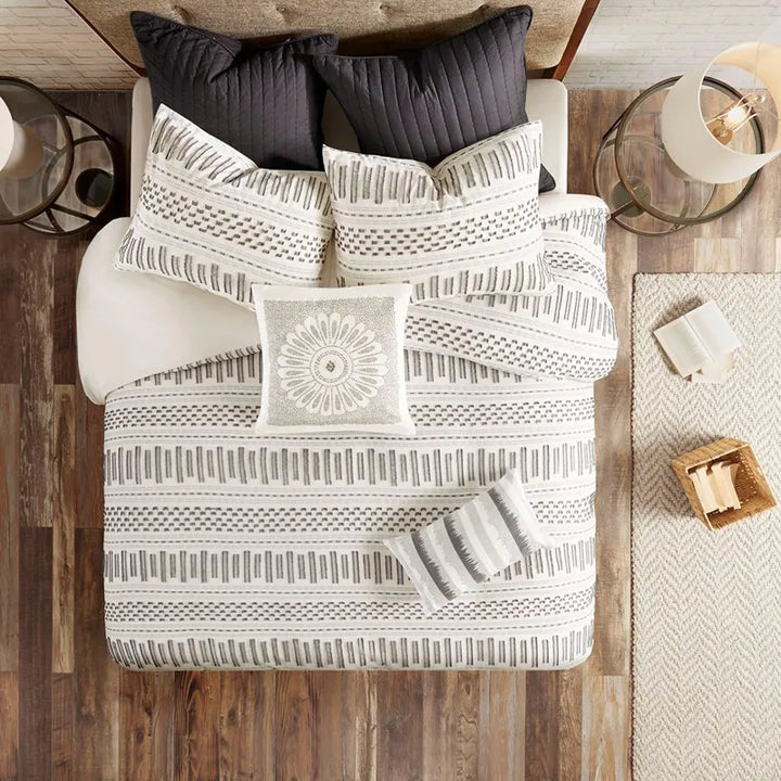 Rhea Cotton Jacquard 3 Piece Comforter Set Comforter Sets By JLA HOME/Olliix (E & E Co., Ltd)