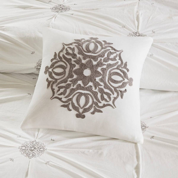 Malia 6 Piece Embroidered Cotton Reversible Comforter Set Comforter Sets By JLA HOME/Olliix (E & E Co., Ltd)