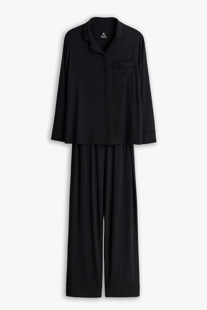 Soft-Knit Long Sleeve Pajama Set Pajama By Pure Parima