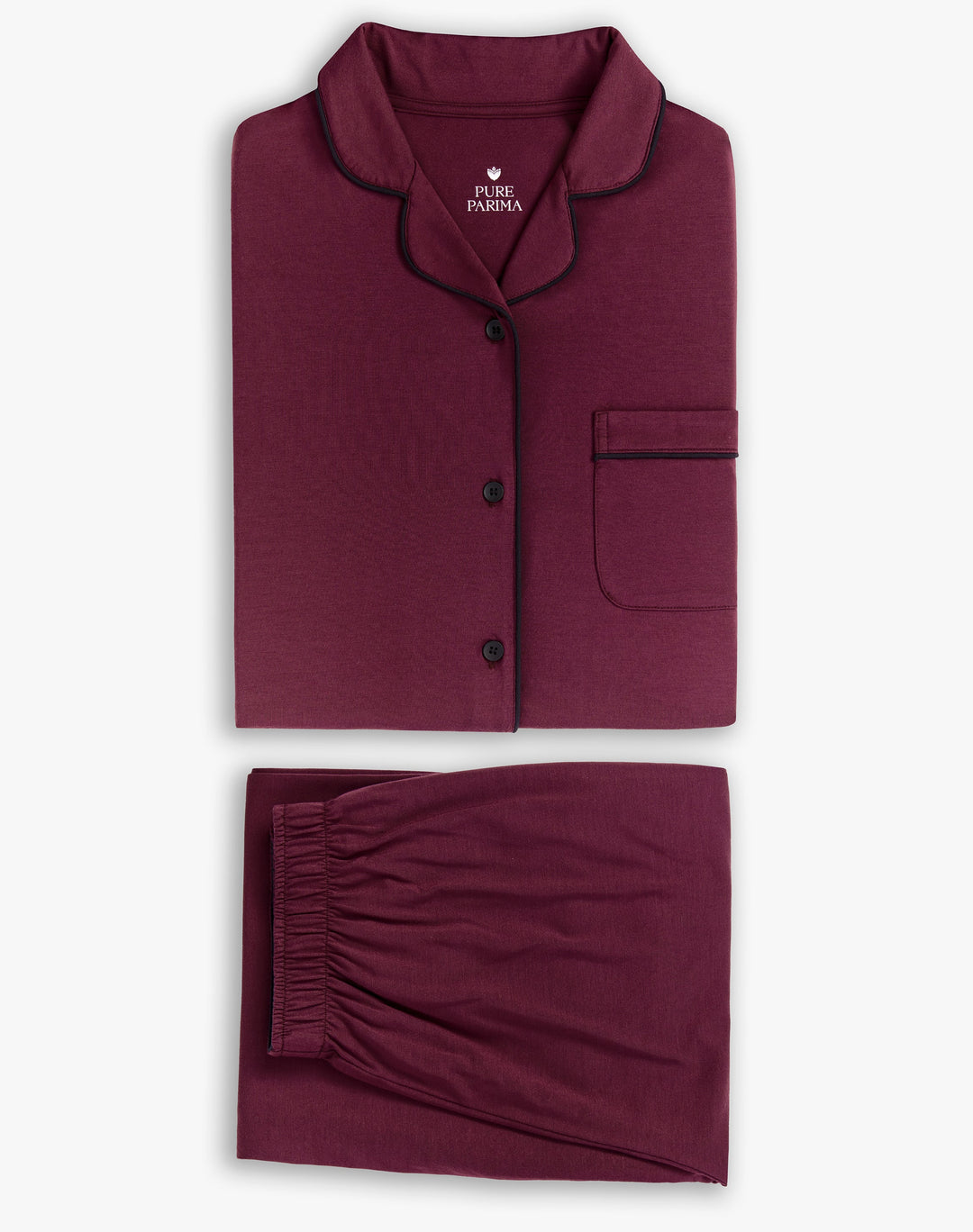 Soft-Knit Long Sleeve Pajama Set Pajama By Pure Parima