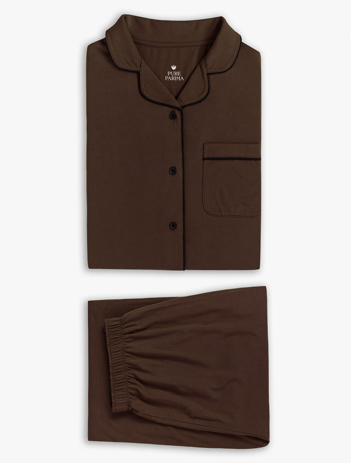 Soft-Knit Long Sleeve Pajama Set Pajama By Pure Parima