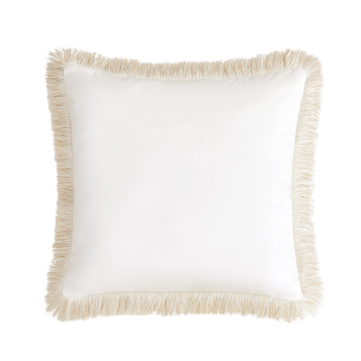 Paloma Ivory Square Decorative Throw Pillow 18" x 18"