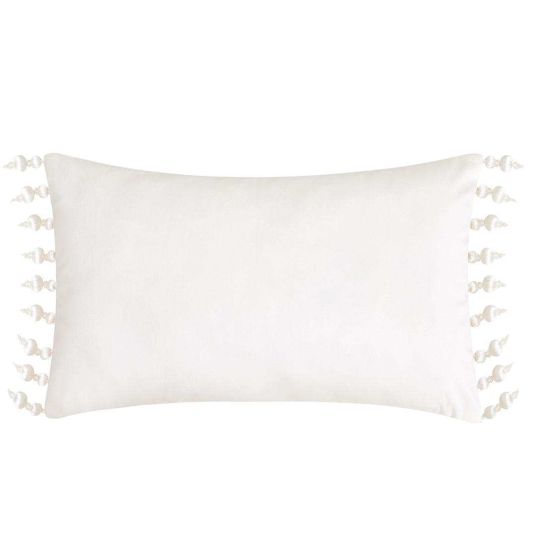 Paloma Ivory Oblong Decorative Throw Pillow 22" x 11"