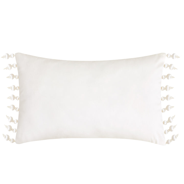 Paloma Ivory Oblong Decorative Throw Pillow 22" x 11"