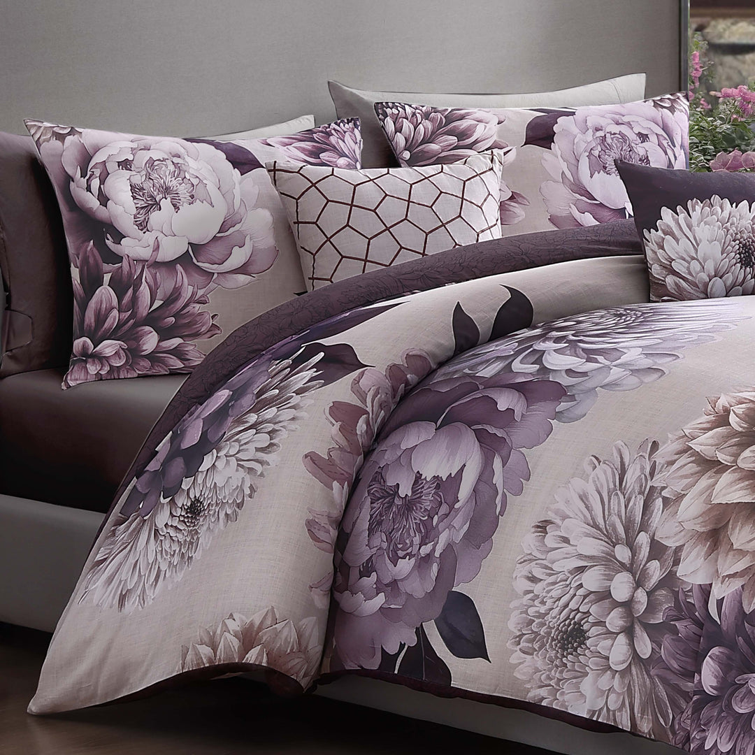Bebejan Plum Petal 5 Piece Reversible Comforter Set - Final Sale Comforter Sets By US Office - Latest Bedding