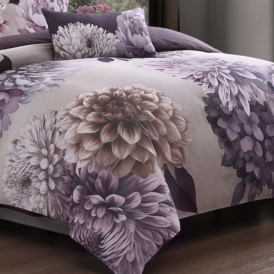 Bebejan Plum Petal 5 Piece Reversible Comforter Set - Final Sale Comforter Sets By US Office - Latest Bedding