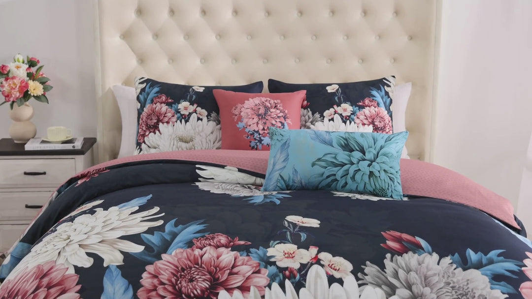 Bebejan Navy Mums 5 Piece Reversible Comforter Set Comforter Sets By Bebejan®