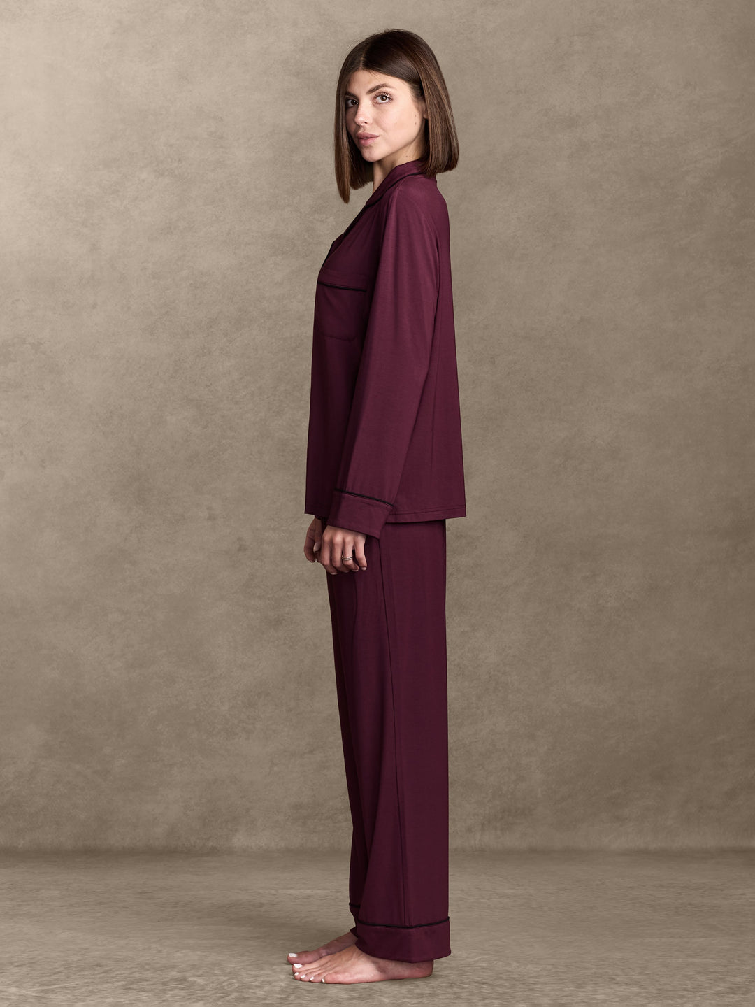 Soft-Knit Long Sleeve Pajama Set Pajama By Pure Parima