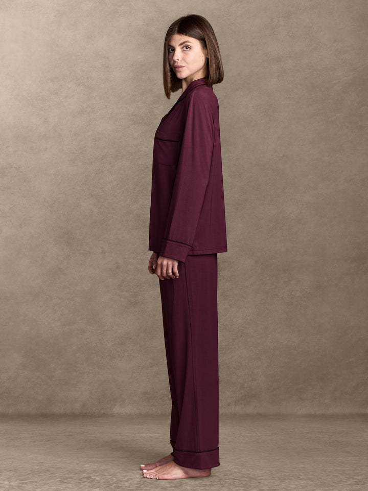 Soft-Knit Long Sleeve Pajama Set Pajama By Pure Parima