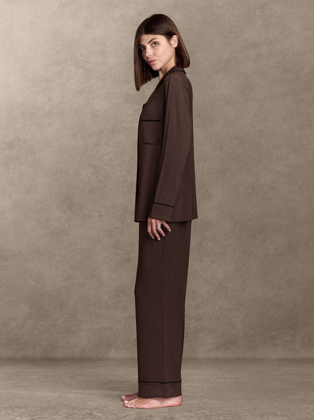 Soft-Knit Long Sleeve Pajama Set Pajama By Pure Parima