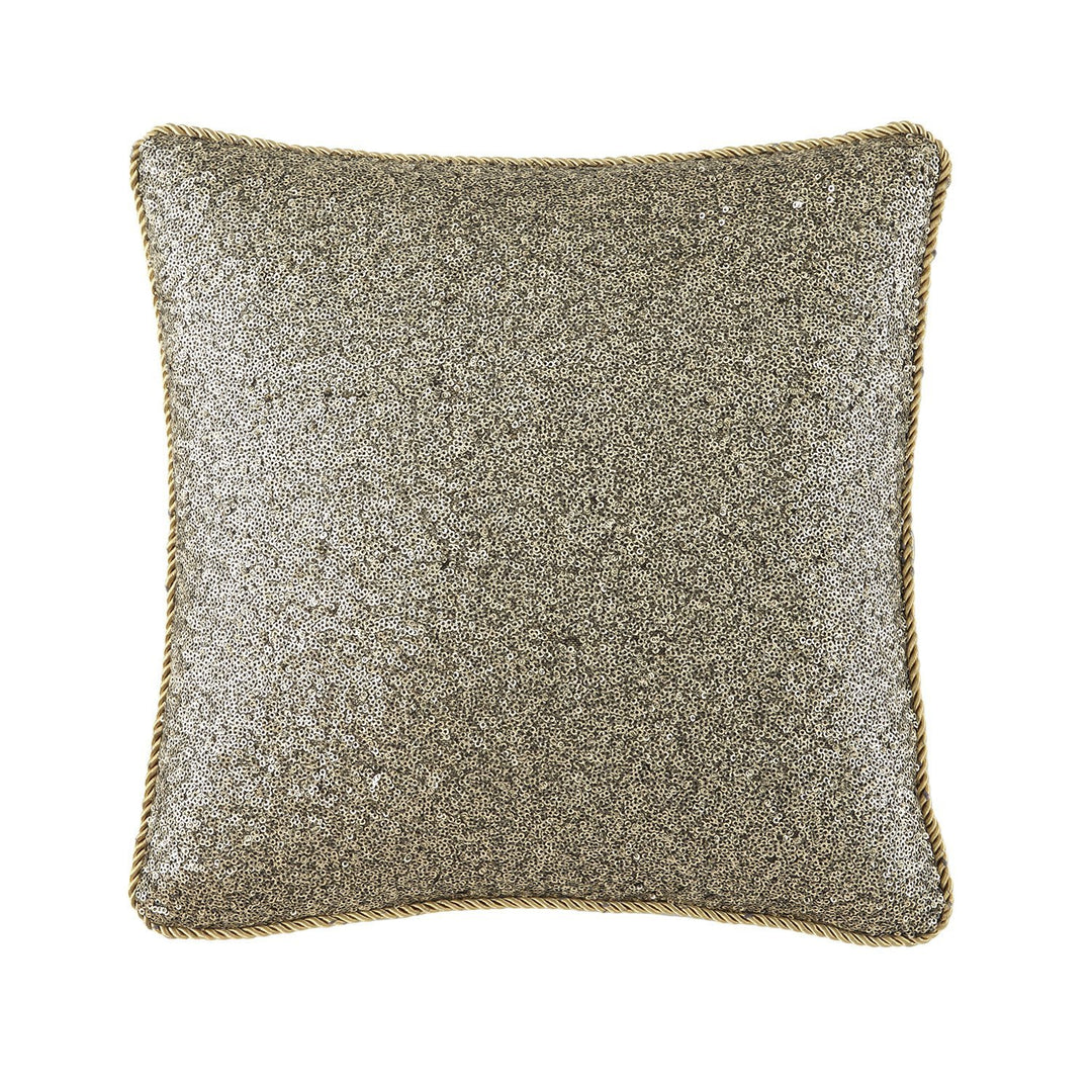 Vaughn Navy/Gold Decorative Throw Pillow 14" x 14" Throw Pillows By Waterford