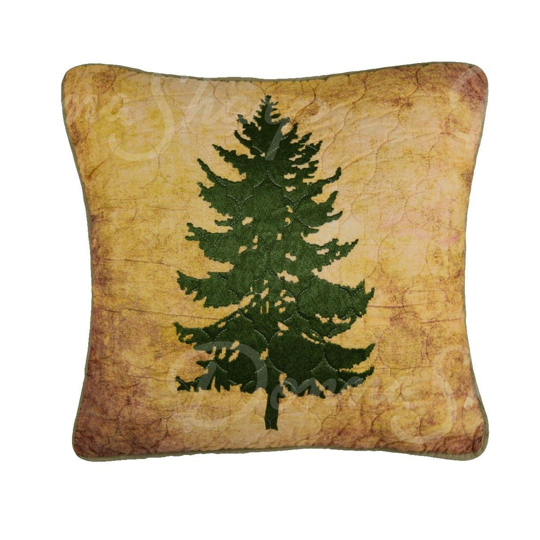 Wood Patch Tree Decorative Throw Pillow 18" x 18" Throw Pillows By Donna Sharp