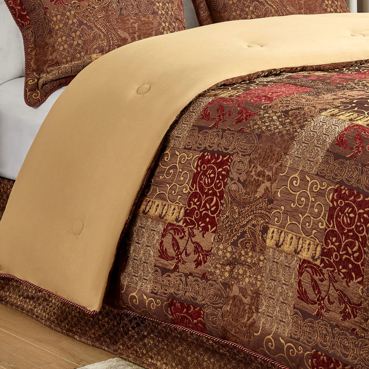 Galleria Red 4-Piece Comforter Set By Croscill Comforter Sets By Croscill Home LLC
