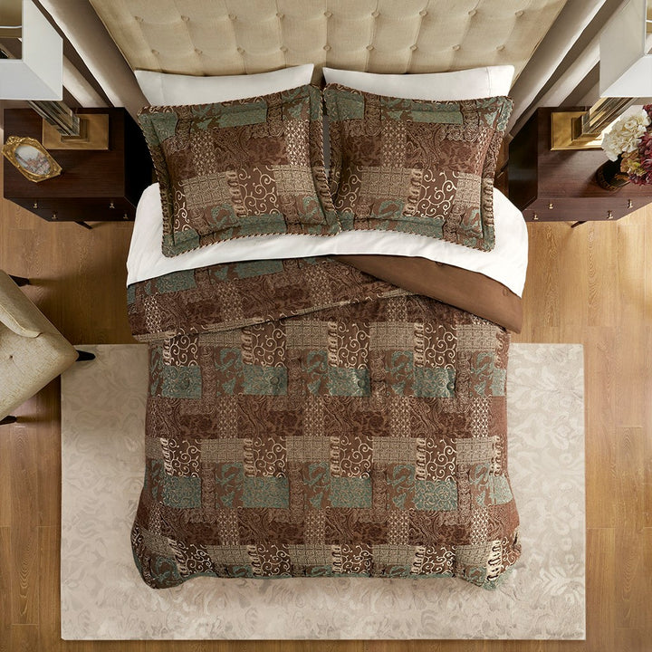 Galleria Brown 4-Piece Comforter Set By Croscill Comforter Sets By Croscill Home LLC