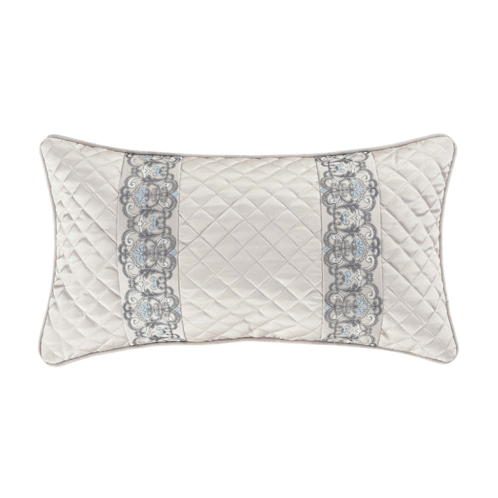 Adagio Sterling Boudoir Decorative Throw Pillow 25" x 14" By J Queen Throw Pillows By J. Queen New York