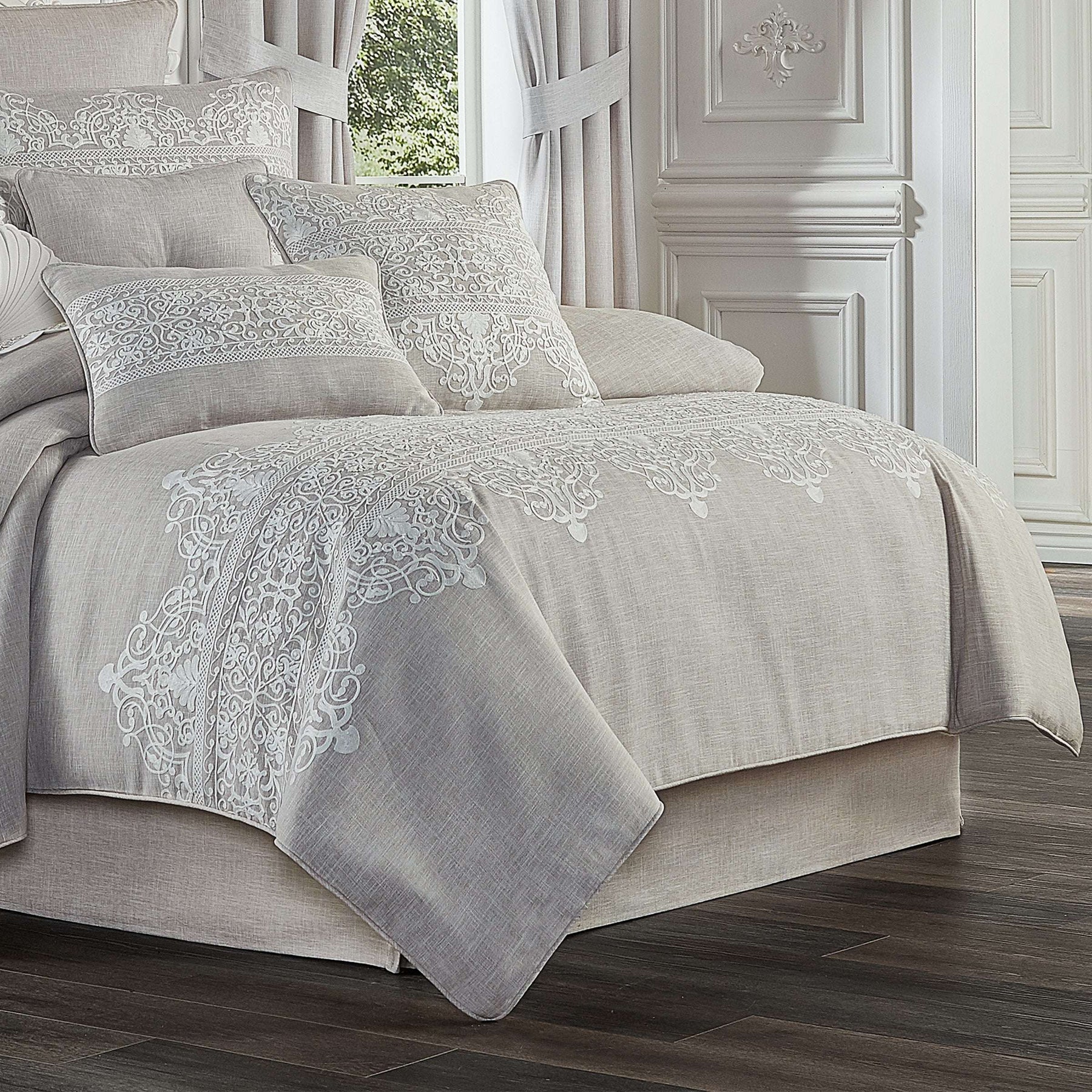 Aimee Beige 4Piece Comforter Set By J Queen Latest Bedding