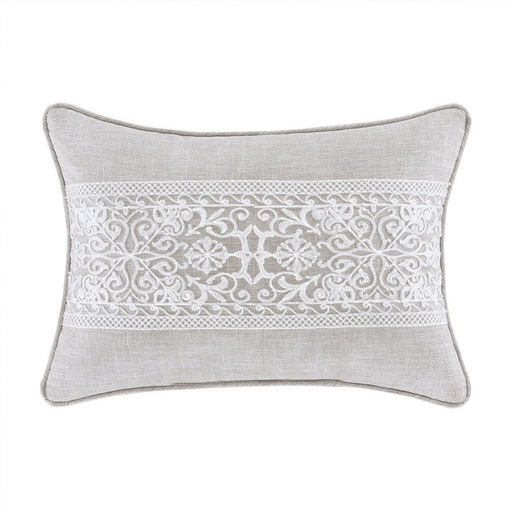Aimee Beige Boudoir Decorative Throw Pillow 22" x 15 By J Queen Throw Pillows By J. Queen New York