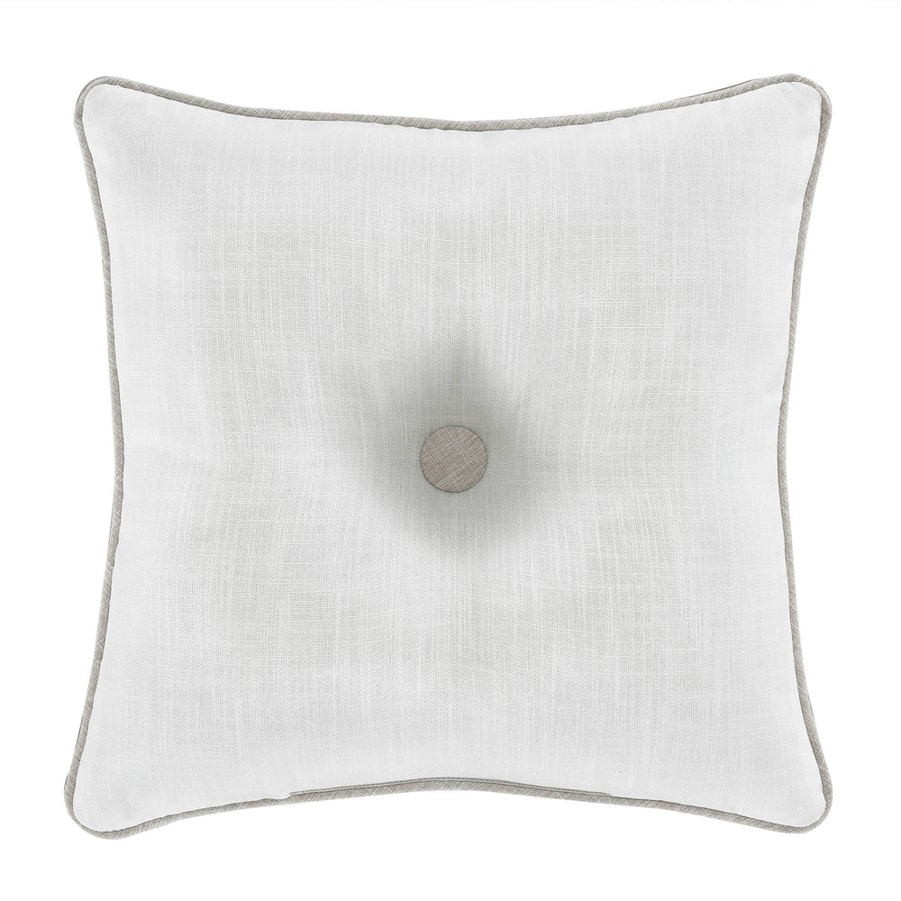Aimee Beige Square Decorative Throw Pillow 18" x 18" By J Queen Throw Pillows By J. Queen New York